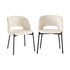 Oikiture Dining Chair Set of 2 Sherpa Kitchen Chair White and Black |PEROZ Australia