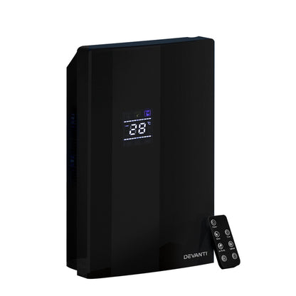 Devanti 2L Dehumidifier Air Purify Black-Appliances &gt; Aroma Diffusers &amp; Humidifiers-PEROZ Accessories