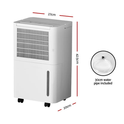 Devanti 12L Portable Dehumidifier Air Dryer Purifier Home Moisture Absorber-Appliances &gt; Aroma Diffusers &amp; Humidifiers-PEROZ Accessories