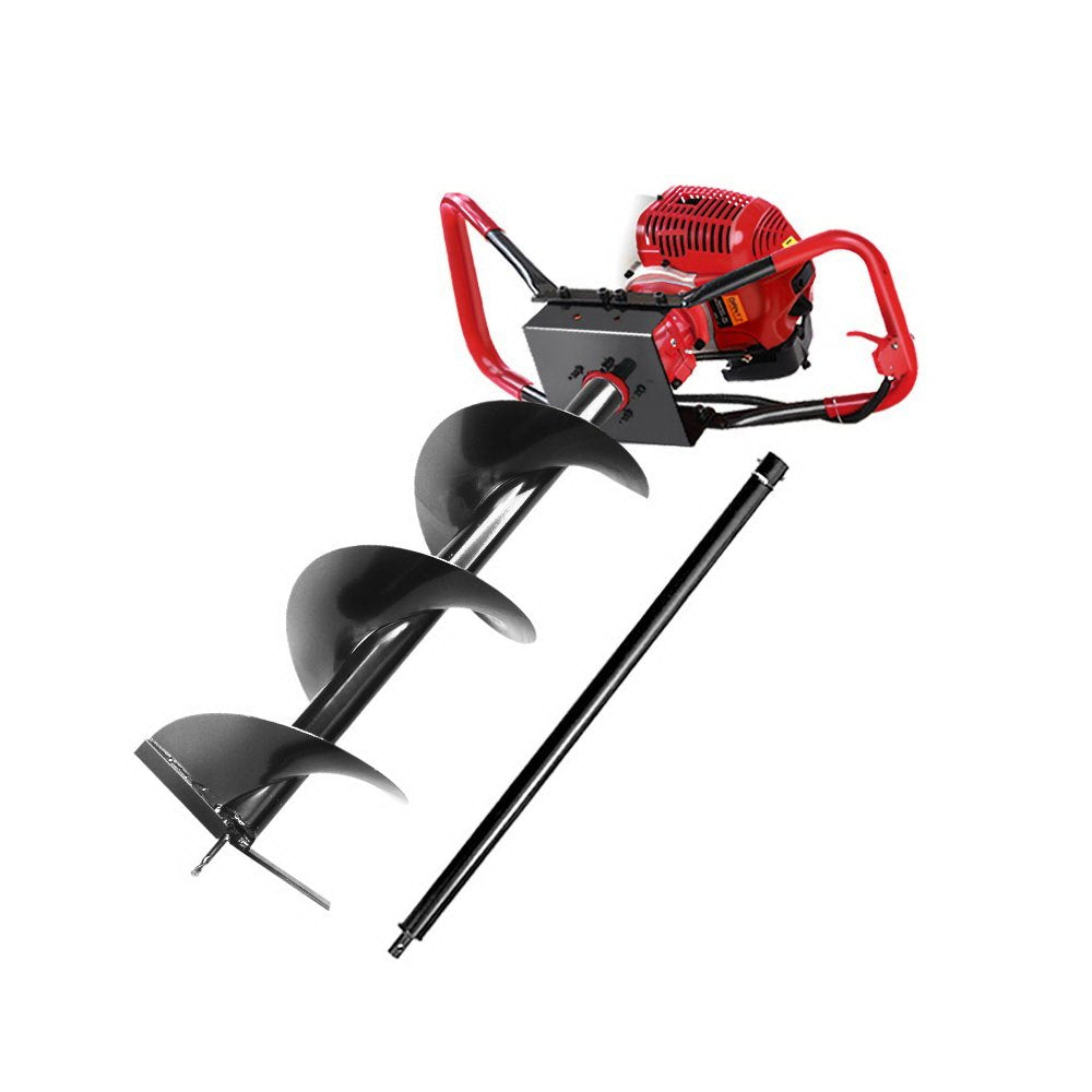 Giantz 66CC Post Hole Digger Petrol Earth Auger Bits Drill Borer Fence-Tools &gt; Power Tools-PEROZ Accessories