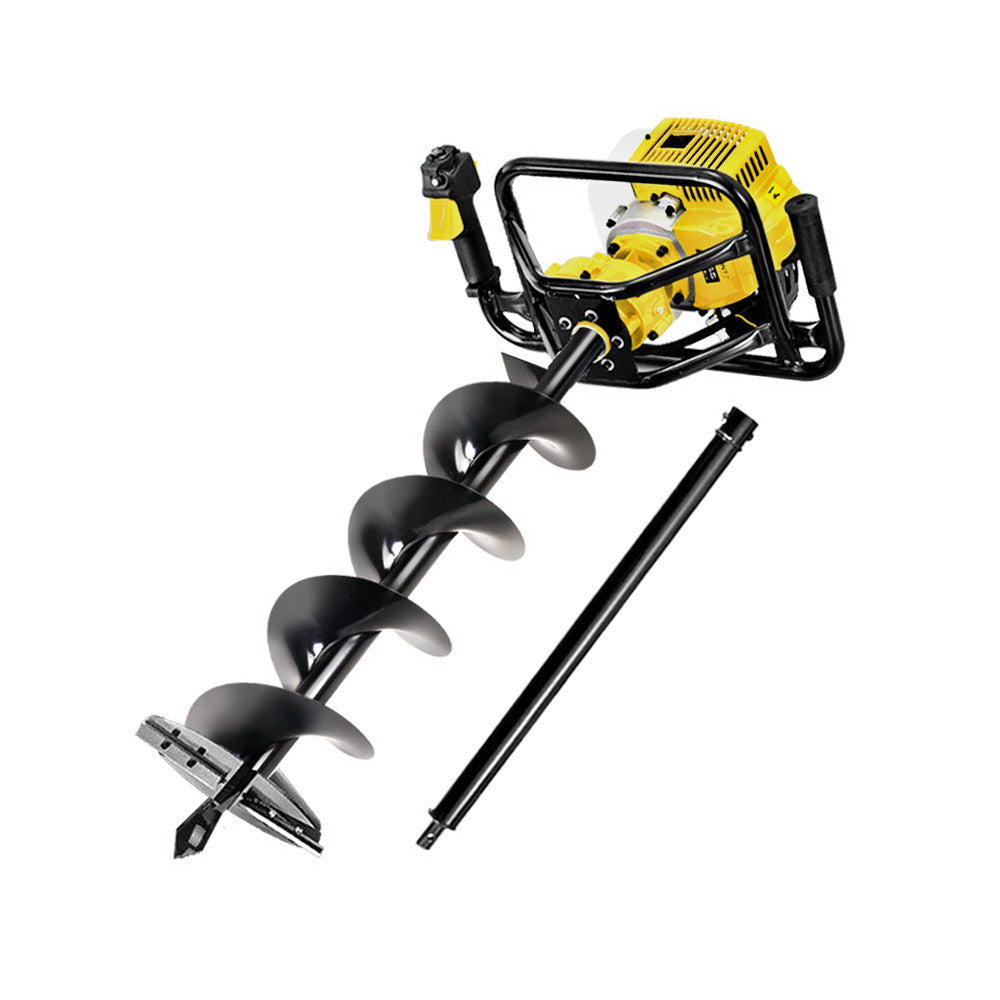 Giantz 92CC Petrol Post Hole Digger Auger Drill Borer Fence Earth Power 200mm-Tools &gt; Industrial Tools-PEROZ Accessories