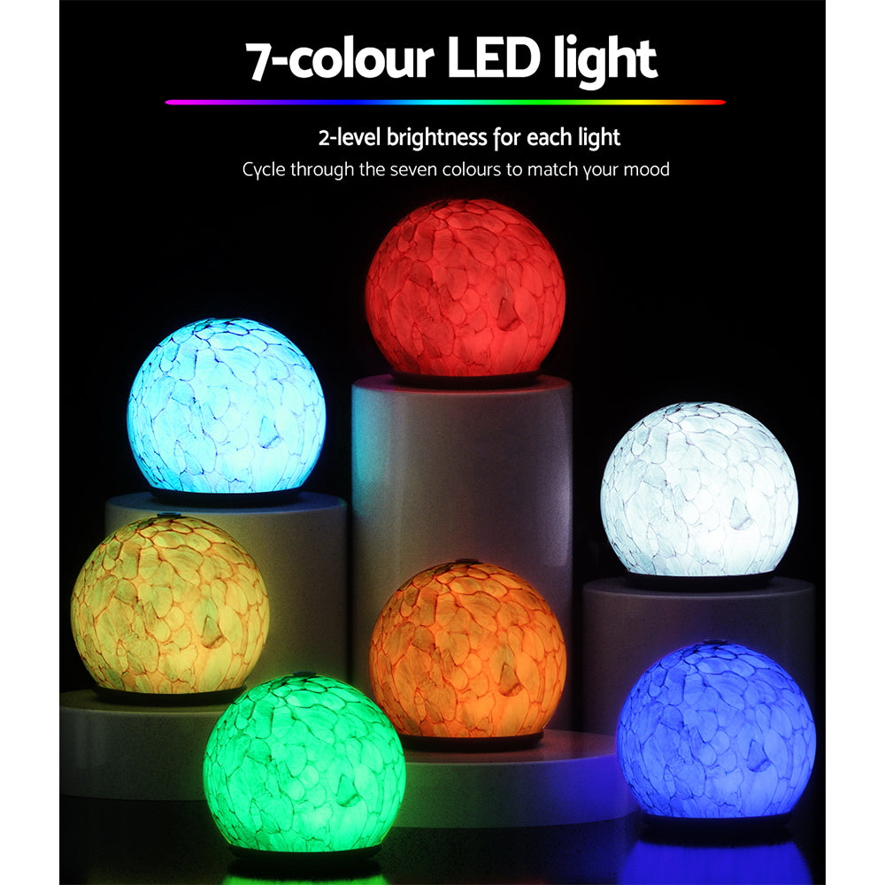 Devanti 240ml Aroma Diffuser LED Light Glass Essential Oil-Home &amp; Garden &gt; Green Houses-PEROZ Accessories