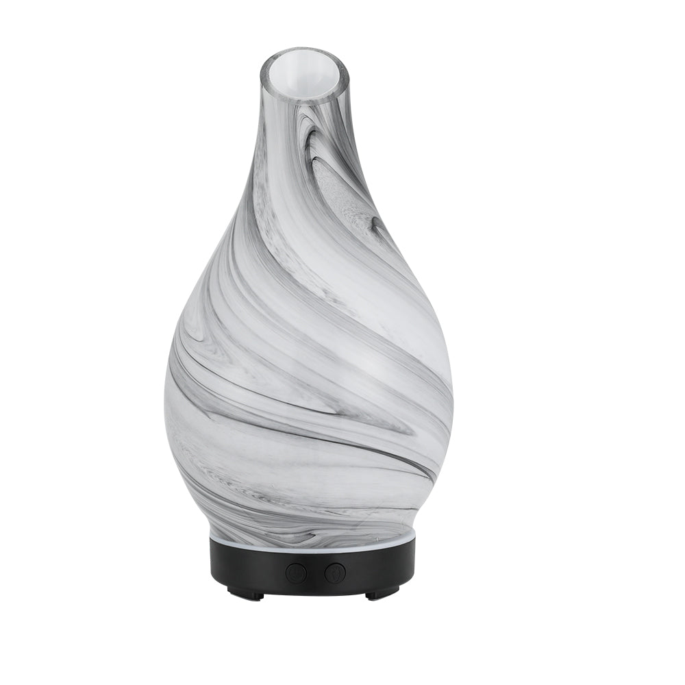 Devanti Aromatherapy Aroma Diffuser Essential Oil Humidifier LED Glass Marble-Appliances &gt; Aroma Diffusers &amp; Humidifiers-PEROZ Accessories