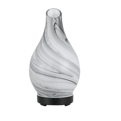 Devanti Aromatherapy Aroma Diffuser Essential Oil Humidifier LED Glass Marble-Appliances &gt; Aroma Diffusers &amp; Humidifiers-PEROZ Accessories