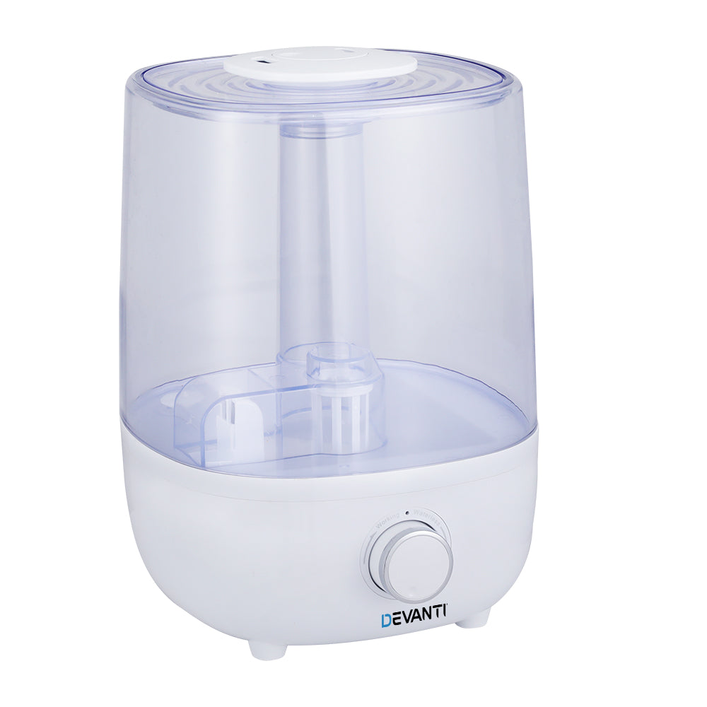 Devanti 4L Air Humidifier Ultrasonic Purifier Mist Aroma Diffuser Aromatherapy-Appliances &gt; Aroma Diffusers &amp; Humidifiers-PEROZ Accessories