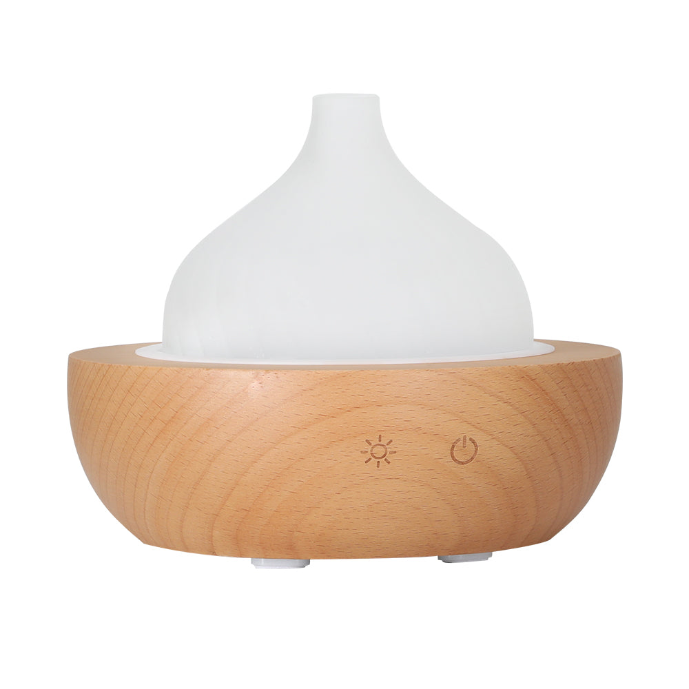 Devanti Aroma Aromatherapy Diffuser LED Oil Ultrasonic Air Humidifier Glass Wood-Appliances &gt; Aroma Diffusers &amp; Humidifiers-PEROZ Accessories
