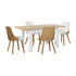 Oikiture Dining Table and Chair Set With Wooden Frame 4pcs Dining Chair wtih Pu Leather Cover Home Dining Room Furniture |PEROZ Australia