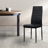Artiss Set of 4 Dining Chairs PVC Leather - Black-Furniture > Dining - Peroz Australia - Image - 1