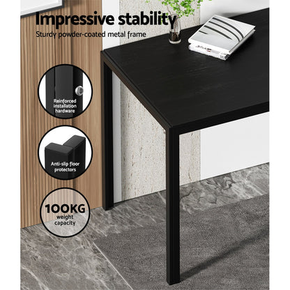Artiss Dining Chairs and Table Dining Set 6 Chair Set Of 7 Wooden Top Black-Dining Sets - Peroz Australia - Image - 6