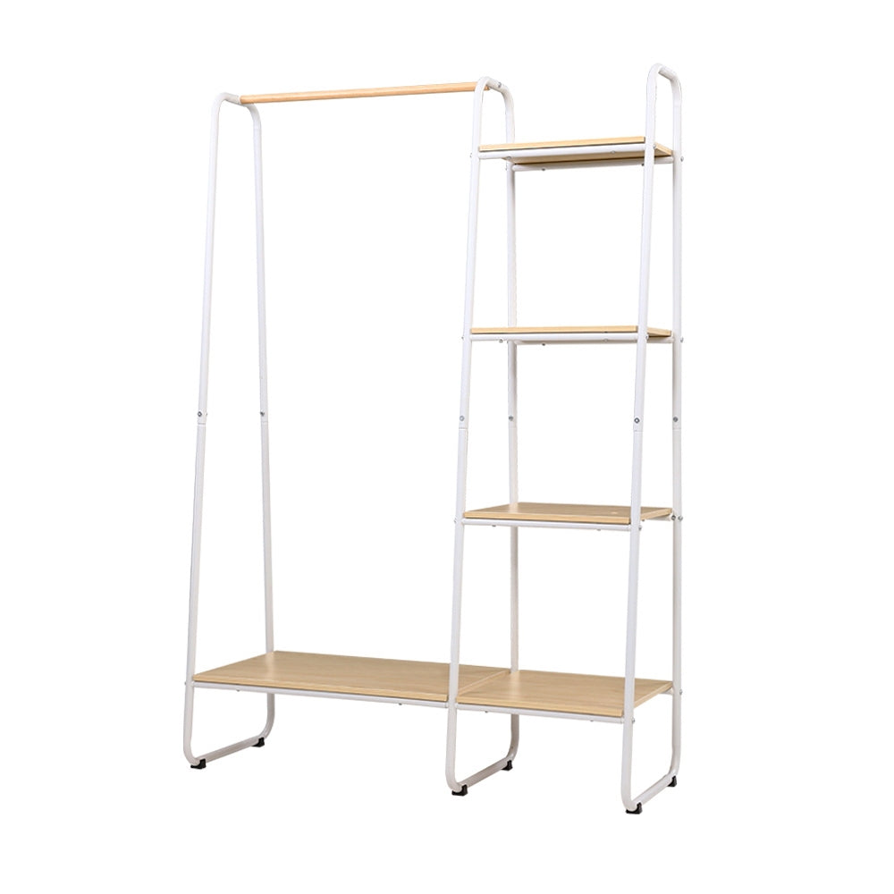 Artiss Clothes Rack Coat Stand 150cm Hanger Closet White-Furniture &gt; Bedroom-PEROZ Accessories