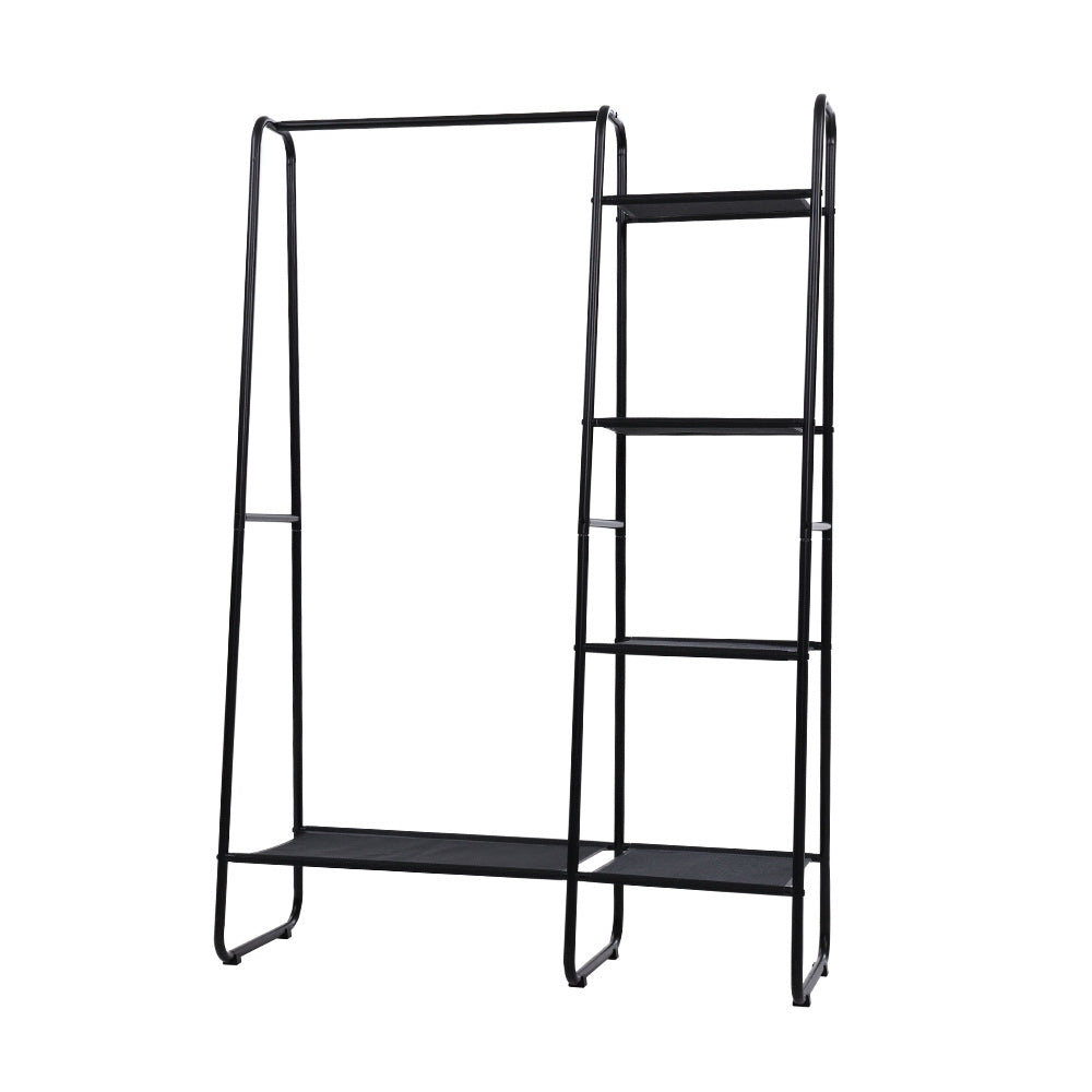 Artiss Clothes Rack Coat Stand 150cm Hanger Closet Black-Furniture &gt; Bedroom-PEROZ Accessories