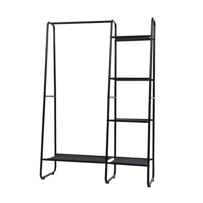 Artiss Clothes Rack Coat Stand 150cm Hanger Closet Black-Furniture &gt; Bedroom-PEROZ Accessories