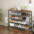 Artiss Shoe Rack 25 Pairs 5-tier Shoe Storage Organiser Shelf Metal frame Walnut-Furniture > Bedroom-PEROZ Accessories