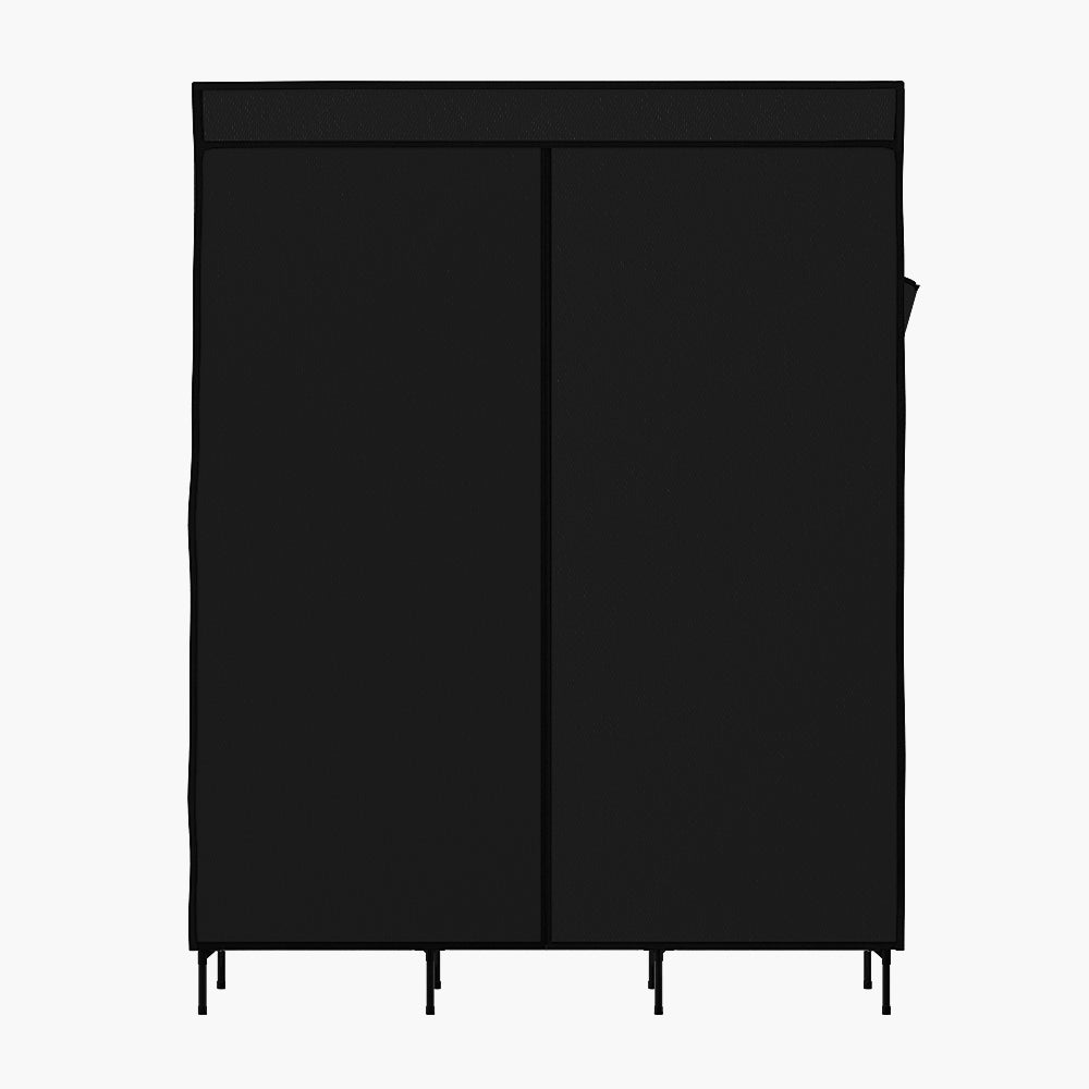 Artiss Clothes Wardrobe Closet Storage Large Portable Organiser with Shelf Black-Home &amp; Garden &gt; Storage - Peroz Australia - Image - 4
