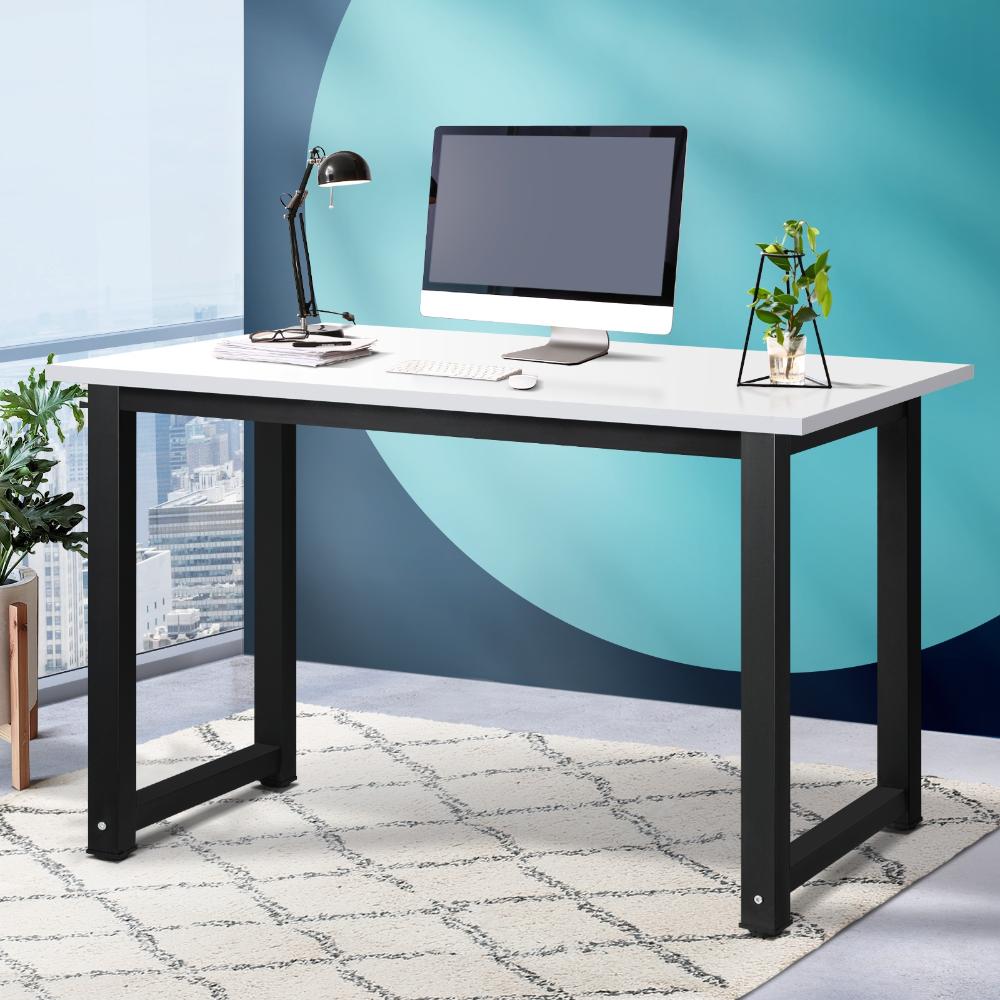 Oikiture Computer Desk Study Office Table Workstation Laptop Desks Home 120cm-Computer Desk-PEROZ Accessories