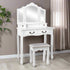 Artiss Dressing Table with Mirror - White-Furniture > Bedroom - Peroz Australia - Image - 1