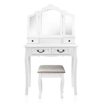 Artiss Dressing Table with Mirror - White-Furniture &gt; Bedroom - Peroz Australia - Image - 3