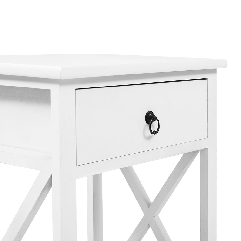 Artiss Set of 2 Bedside Tables Drawers Side Table Nightstand Lamp Chest Unit Cabinet-Bedside Tables - Peroz Australia - Image - 5
