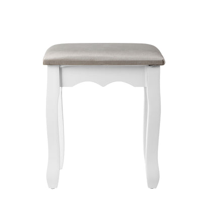 Artiss Dressing Table Stool Makeup Chair Bedroom Vanity Velvet Fabric Grey-Furniture &gt; Bar Stools &amp; Chairs - Peroz Australia - Image - 5