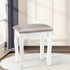 Artiss Dressing Table Stool Makeup Chair Bedroom Vanity Velvet Fabric Grey-Furniture > Bar Stools & Chairs - Peroz Australia - Image - 1