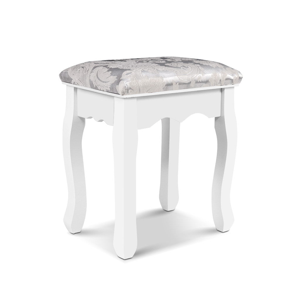 Artiss Dressing Table Stool Bedroom White Make Up Chair Fabric Furniture-Furniture &gt; Bar Stools &amp; Chairs - Peroz Australia - Image - 1