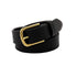 DROVER Black. Men’s Buffalo Leather Belt. 30mm width.-Buffalo Leather Belts-PEROZ Accessories