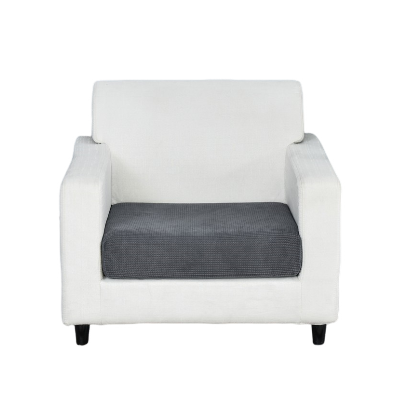 Anyhouz Sofa Cover Dark Gray Polyester Thick Stretchable Cushion For Living Room 1Pc Normal Size 145-185cm-Slipcovers-PEROZ Accessories