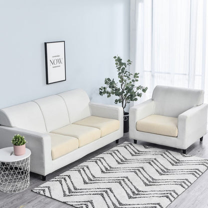 Anyhouz Sofa Cover Beige Polyester Thick Stretchable Cushion For Living Room 1Pc Enlarge Size 160-185cmx60-90cm-Slipcovers-PEROZ Accessories