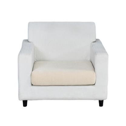 Anyhouz Sofa Cover Beige Polyester Thick Stretchable Cushion For Living Room 1Pc Normal Size 145-185cm-Slipcovers-PEROZ Accessories