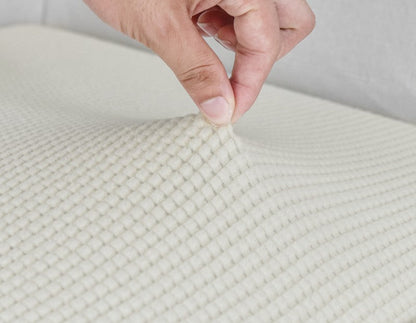 Anyhouz Sofa Cover White Polyester Thick Stretchable Cushion For Living Room 1Pc Enlarge Size 90-130cm-Slipcovers-PEROZ Accessories