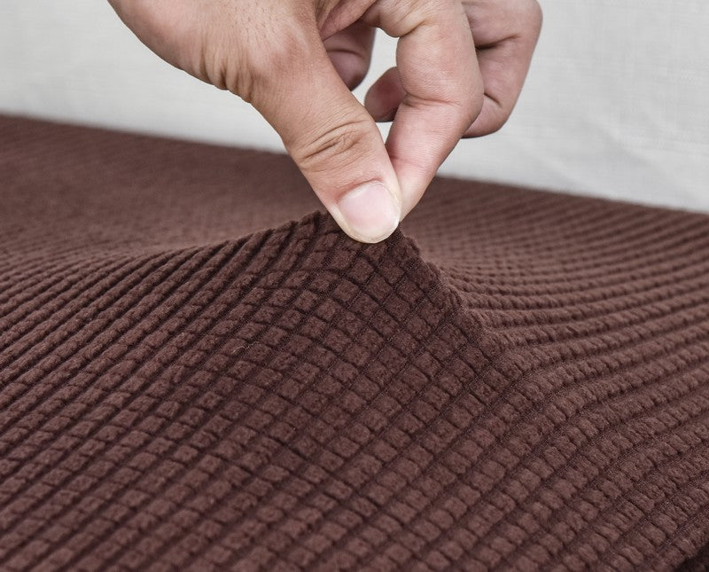Anyhouz Sofa Cover Coffee Polyester Thick Stretchable Cushion For Living Room 1Pc Enlarge Size 90-130cm-Slipcovers-PEROZ Accessories