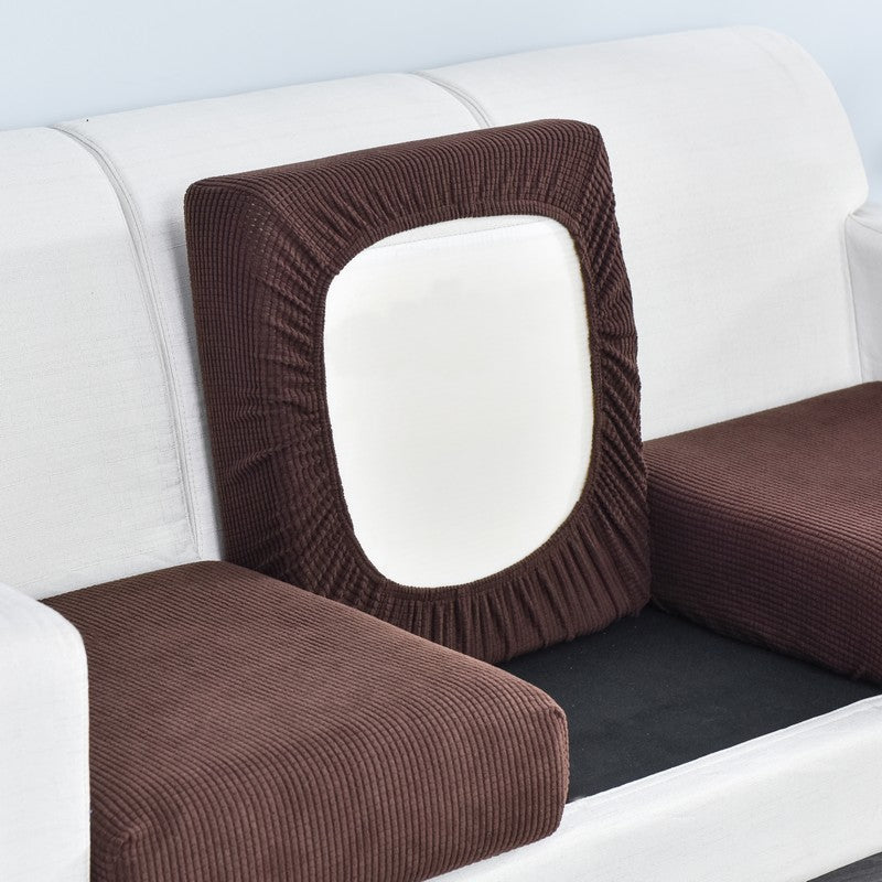 Anyhouz Sofa Cover Coffee Polyester Thick Stretchable Cushion For Living Room 1Pc Back Cushion-Slipcovers-PEROZ Accessories