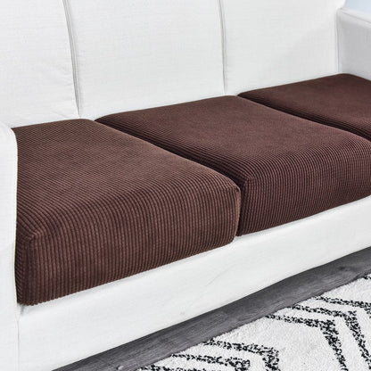 Anyhouz Sofa Cover Coffee Polyester Thick Stretchable Cushion For Living Room 1Pc Enlarge Size 90-130cm-Slipcovers-PEROZ Accessories