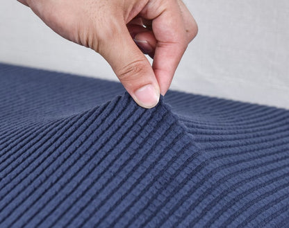 Anyhouz Sofa Cover Navy Polyester Thick Stretchable Cushion For Living Room 1Pc Enlarge Size 90-130cm-Slipcovers-PEROZ Accessories