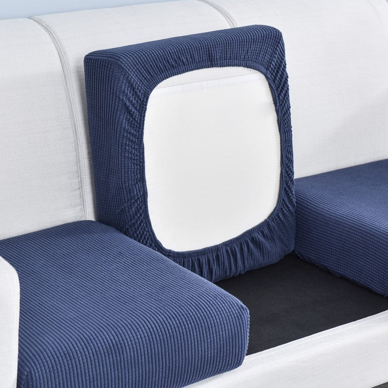 Anyhouz Sofa Cover Navy Polyester Thick Stretchable Cushion For Living Room 1Pc Enlarge Size 60-90cm-Slipcovers-PEROZ Accessories
