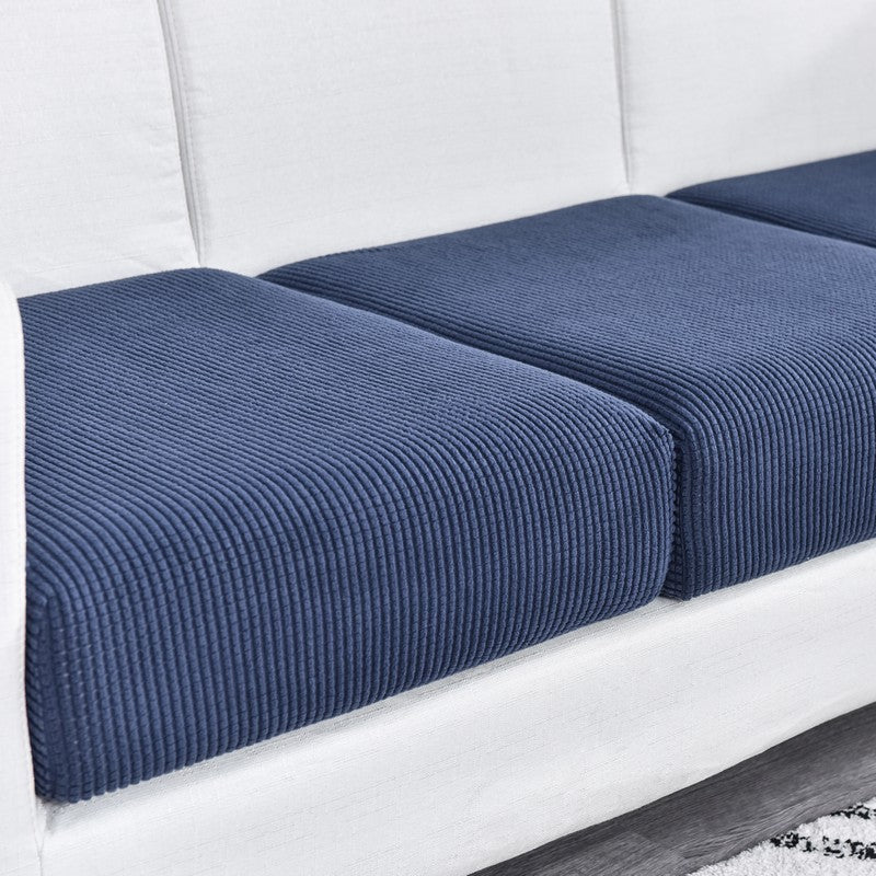 Anyhouz Sofa Cover Navy Polyester Thick Stretchable Cushion For Living Room 1Pc Enlarge Size 90-130cm-Slipcovers-PEROZ Accessories