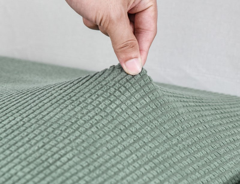 Anyhouz Sofa Cover Cypress Green Polyester Thick Stretchable Cushion For Living Room 1Pc Back Cushion-Slipcovers-PEROZ Accessories