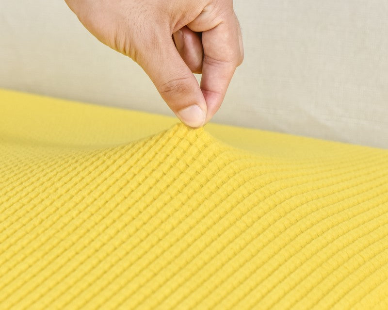 Anyhouz Sofa Cover Yellow Polyester Thick Stretchable Cushion For Living Room 1Pc Enlarge Size 130-160cm-Slipcovers-PEROZ Accessories