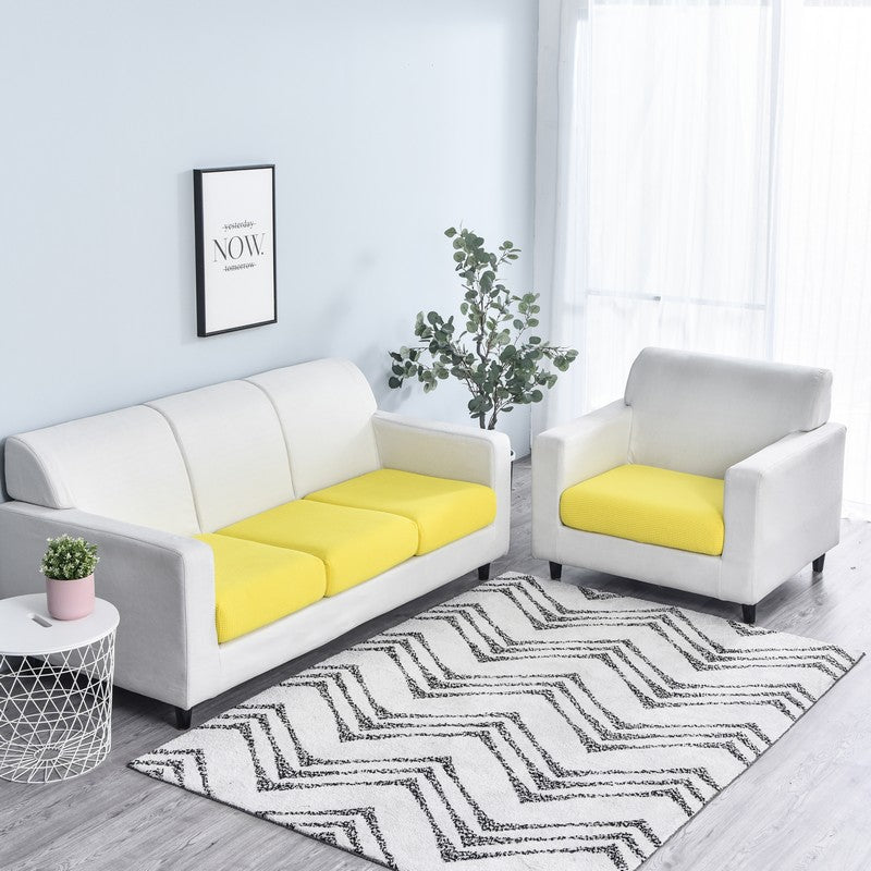 Anyhouz Sofa Cover Yellow Polyester Thick Stretchable Cushion For Living Room 1Pc Enlarge Size 90-130cm-Slipcovers-PEROZ Accessories