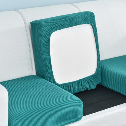 Anyhouz Sofa Cover Teal Blue Polyester Thick Stretchable Cushion For Living Room 1Pc Normal Size 145-185cm-Slipcovers-PEROZ Accessories