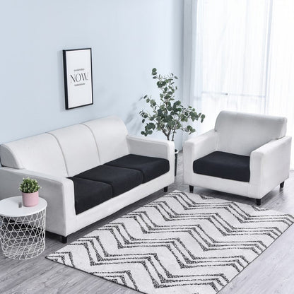 Anyhouz Sofa Cover Black Polyester Thick Stretchable Cushion For Living Room 1Pc Enlarge Size 60-90cm-Slipcovers-PEROZ Accessories