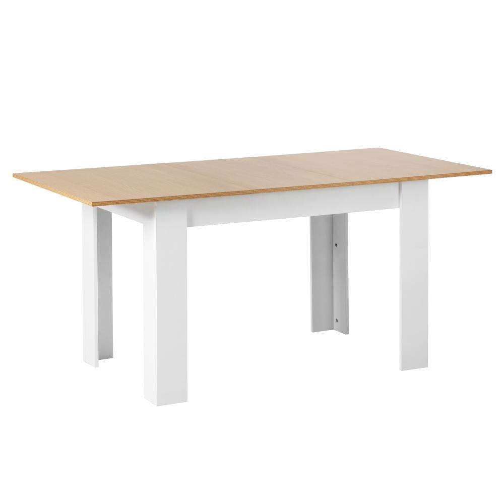 Shop Oikiture 160cm Extendable Dining Table Kitchen Restaurant Cafe Table WoodenWhite  | PEROZ Australia