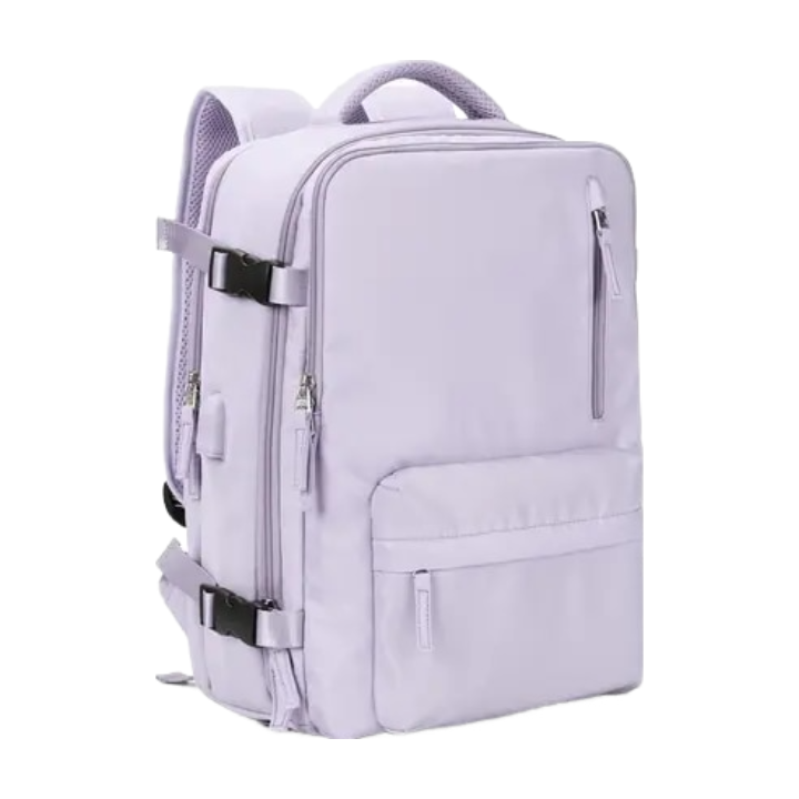 Anypack Backpack Light Purple Bag Large Capacity Multi-Function Suitcase USB Charging School Luggage Lightweight-Backpacks-PEROZ Accessories
