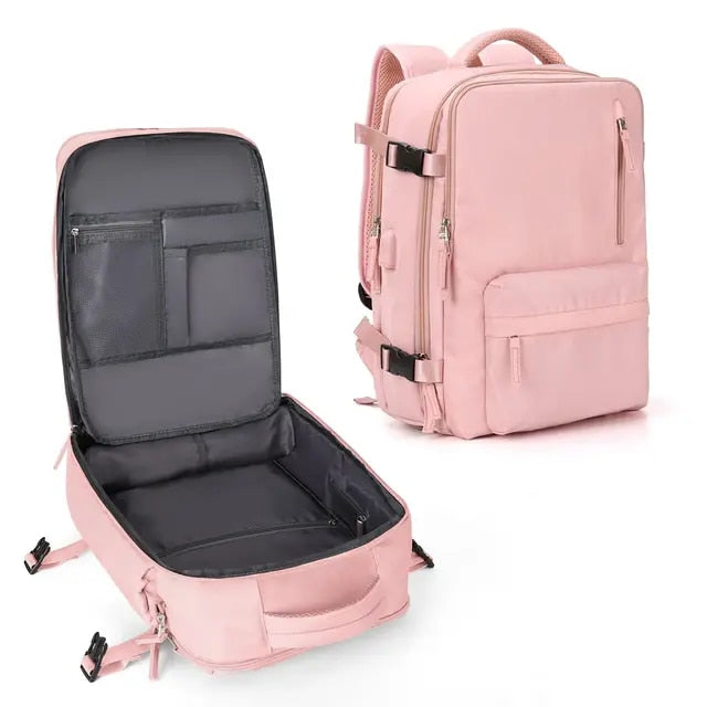 Anypack Backpack Pink Bag Large Capacity Multi-Function Suitcase USB Charging School Luggage Lightweight-Backpacks-PEROZ Accessories