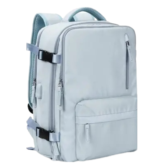 Anypack Backpack Light Blue Bag Large Capacity Multi-Function Suitcase USB Charging School Luggage Lightweight-Backpacks-PEROZ Accessories