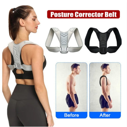 Anyfit Black Corrector Belt Large Back Posture Adjustable Neck Brace Training Equipment Shoulder Support Correction Belt-Corrector Belt-PEROZ Accessories