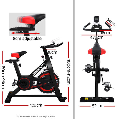 Everfit Spin Exercise Bike Cycling Fitness Commercial Home Workout Gym Black-Sports &amp; Fitness &gt; Fitness Accessories-PEROZ Accessories