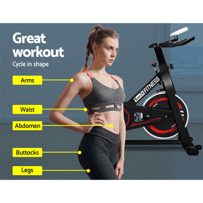 Everfit Spin Exercise Bike Cycling Fitness Commercial Home Workout Gym Black-Sports &amp; Fitness &gt; Fitness Accessories-PEROZ Accessories