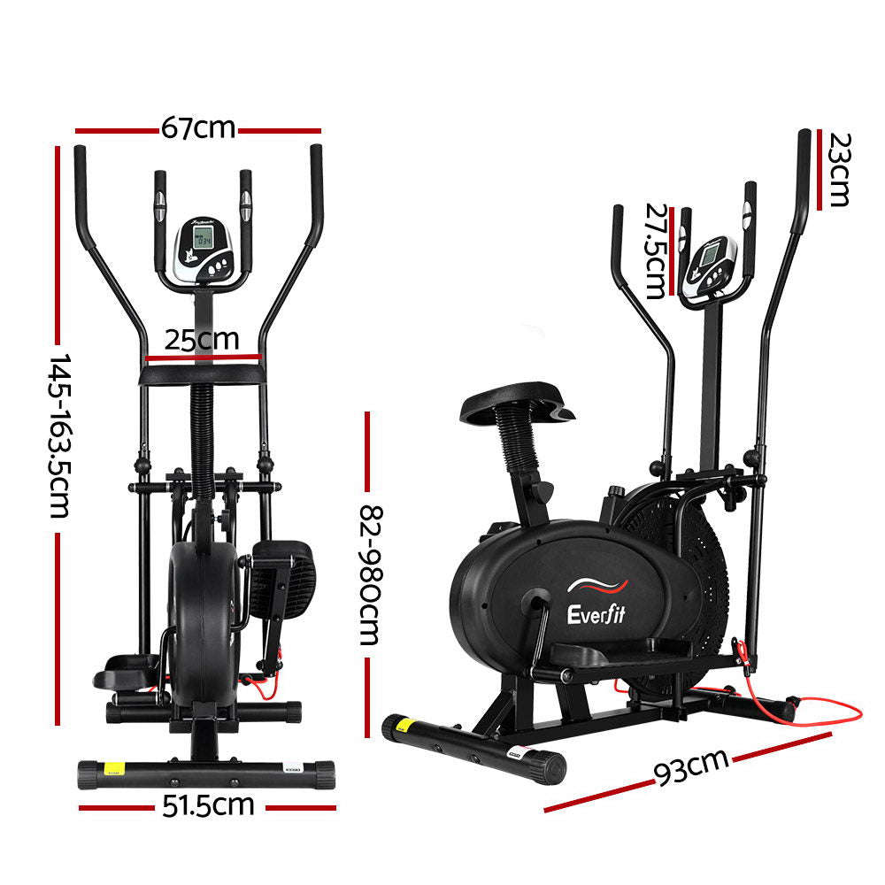 Everfit 5in1 Elliptical Cross Trainer Exercise Bike Bicycle Home Gym Fitness Machine Running Walking-Sports &amp; Fitness &gt; Fitness Accessories-PEROZ Accessories