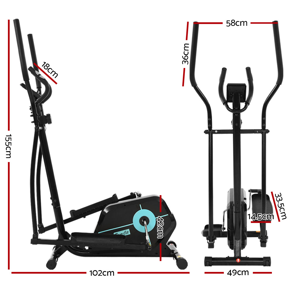 Everfit Exercise Bike Elliptical Cross Trainer Bicycle Home Gym Fitness Machine-Sports &amp; Fitness &gt; Fitness Accessories-PEROZ Accessories